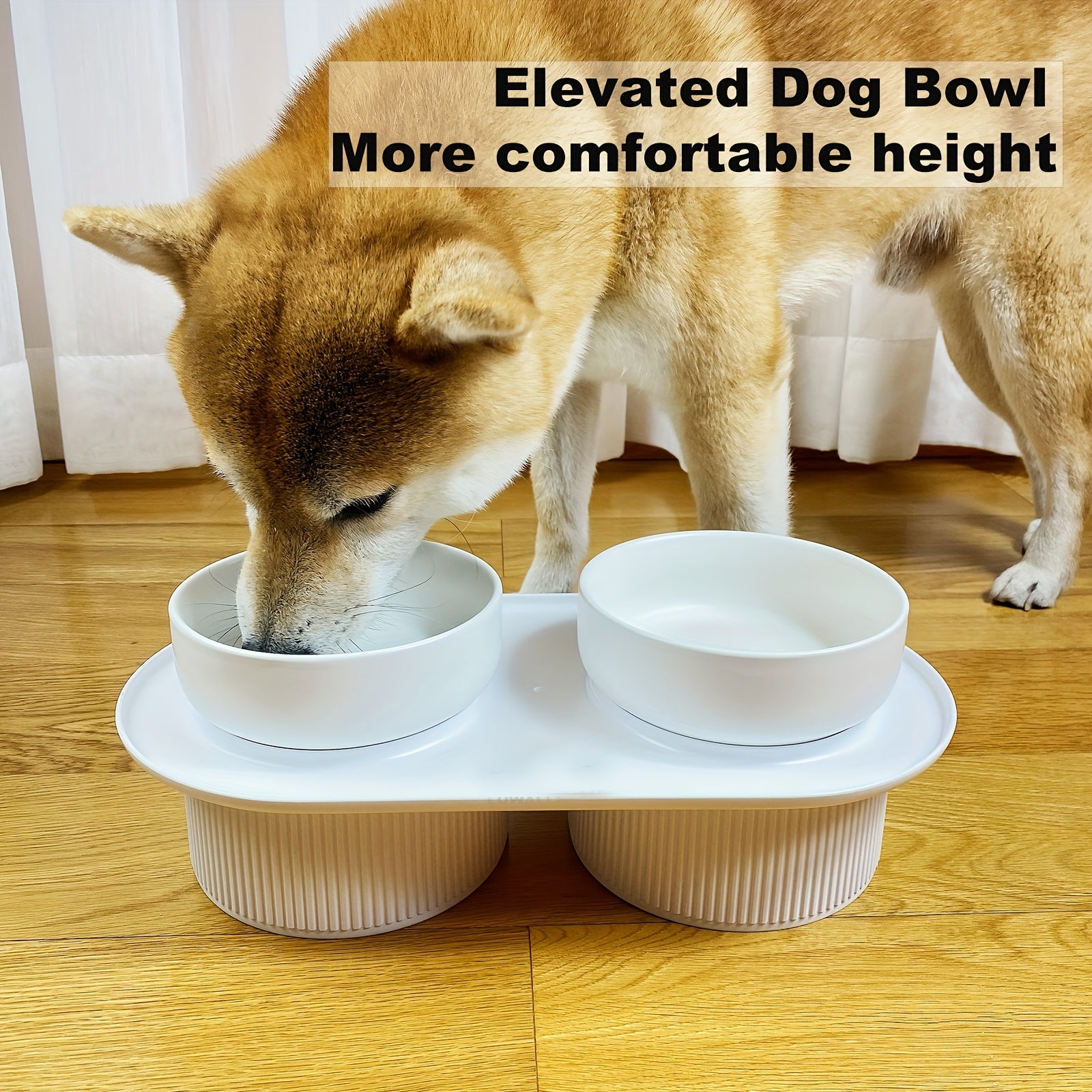 Elevated Ceramic Pet Bowls with Raised Stand by Snagg A Feeder