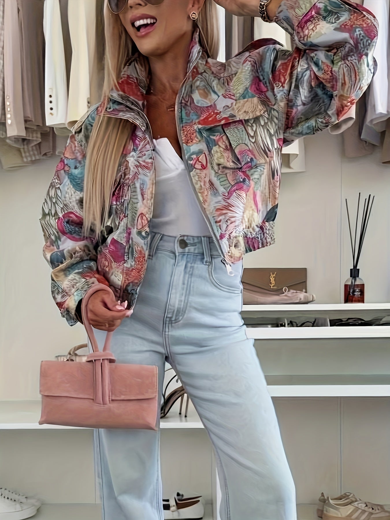 Women’s Floral Embroidered Casual Jacket by Snagg A Jacket