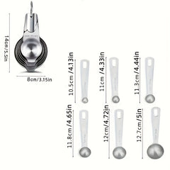 Measuring Cup & Spoon Set Stainless Steel Precision Tools by Snagg A Measuring Set