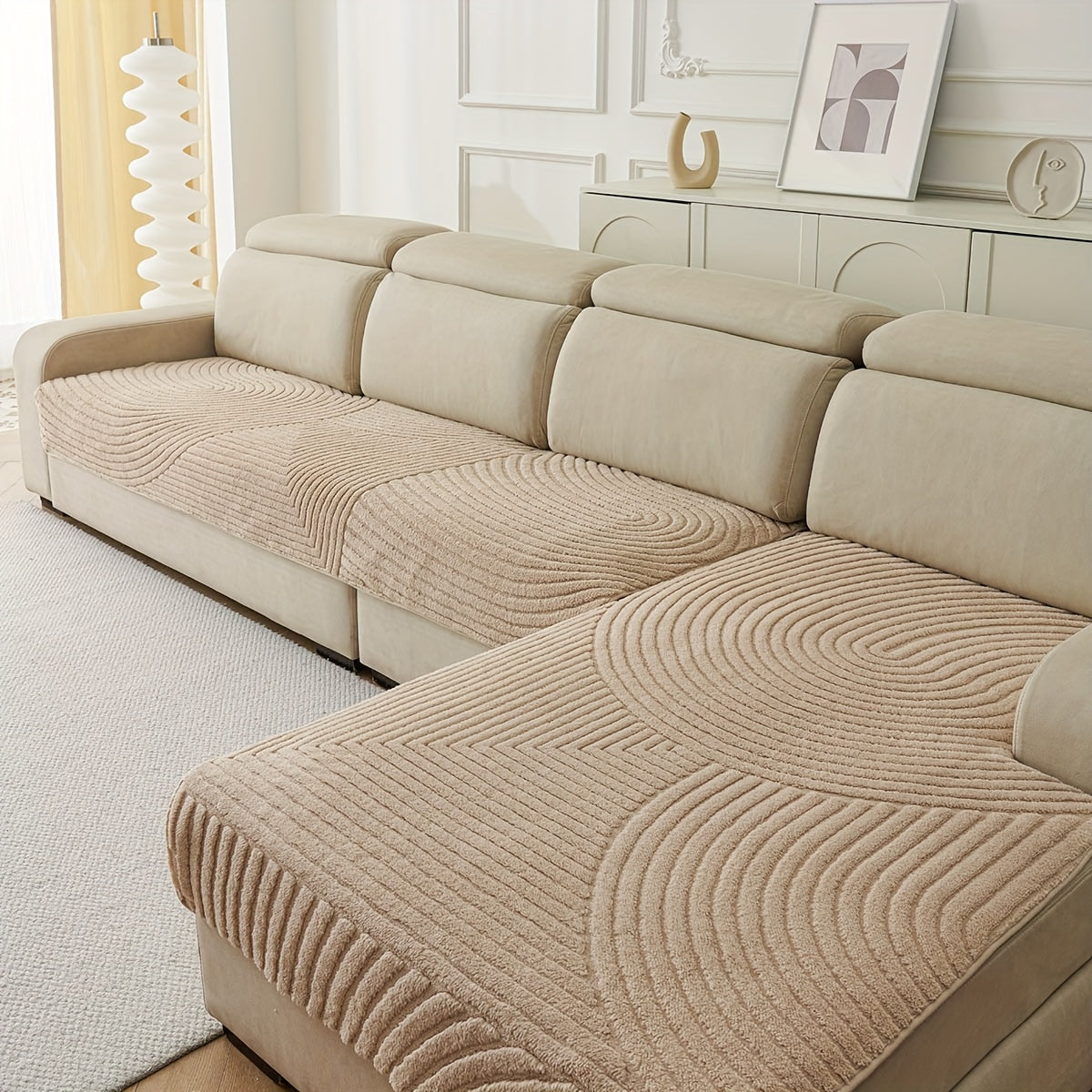 Arc 2pcs Bohemian Plush Sofa Cushion Set by Snagg A Sofa Cover