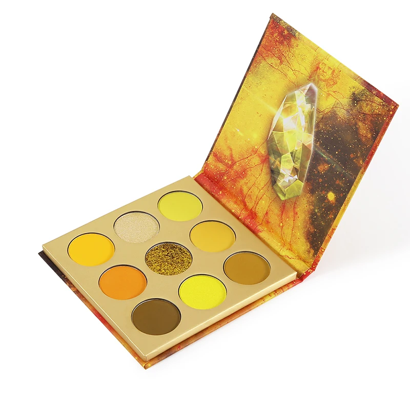 Gemstone Inspired 9 -Color Artistry Palette – High-Pigment Matte, Shimmer & Metallic Shadow Collection