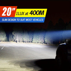 20Inch Osram LED Light Bar Spot Flood Driving + 23'' Number Plate Frame