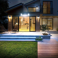 4pcs Outdoor Motion Sensor LED Solar Wall Lights by Snagg An Outdoor Light