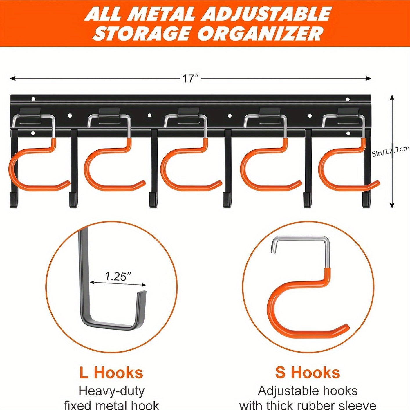 4 Pack Heavy Duty Metal Garden Tool Organizer by Snagg A Rack