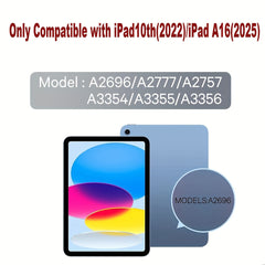 iPad Protective Case with Keyboard Suitable for iPad (A16) 11th/10th Generation (2025/2022) by Snagg A Wireless Keyboard