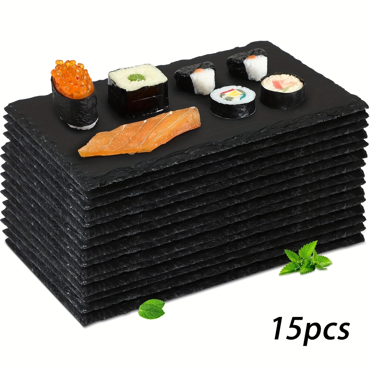 Slate Serving Plates 15Pcs Food Safe For Chefs by Snagg A Plate