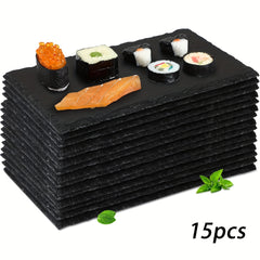 Slate Serving Plates 15Pcs Food Safe For Chefs by Snagg A Plate