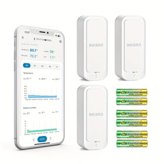 3 Pack Wireless Thermometer Hygrometers by Snagg A Sensor Alarm