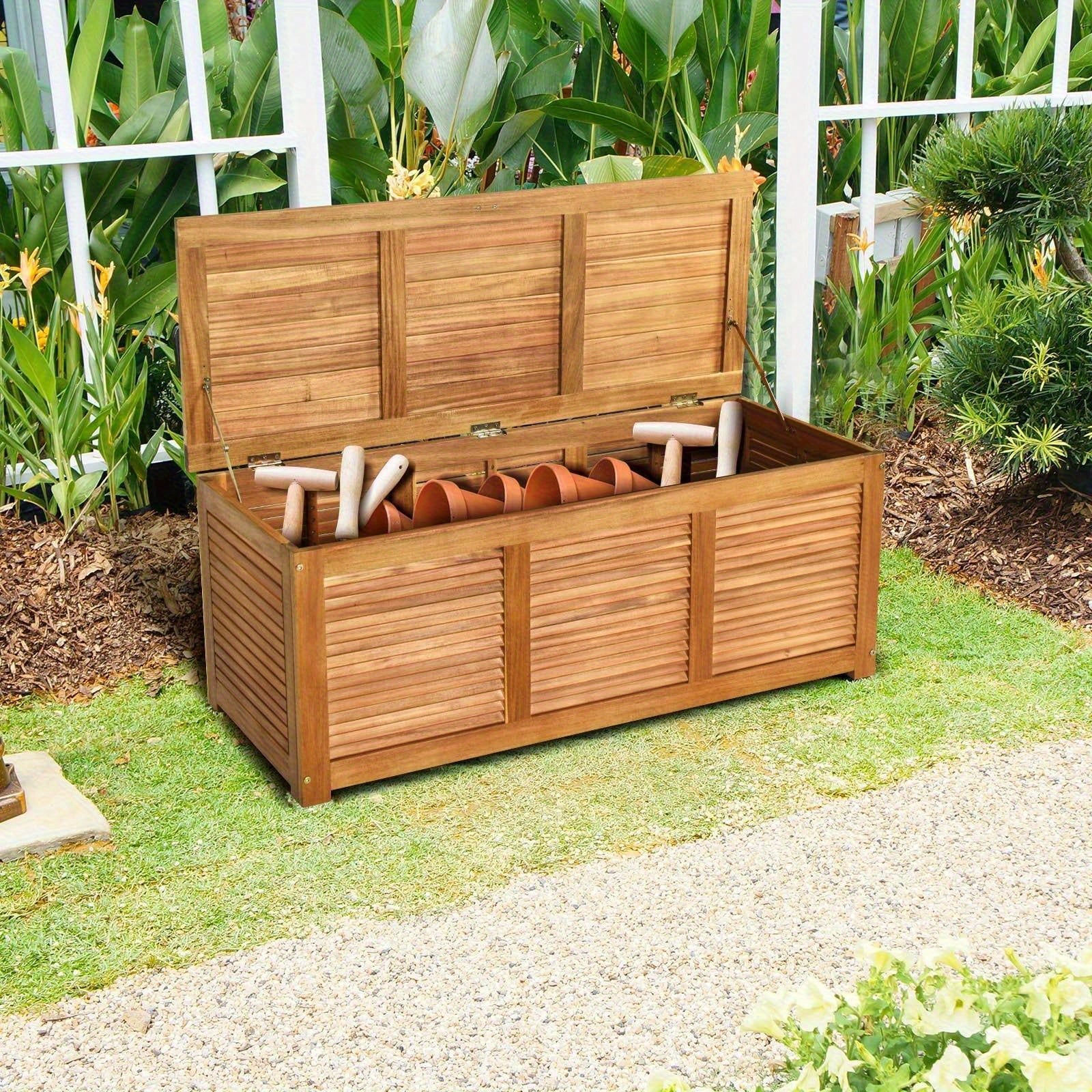 Heavy Duty Wood Storage Bench by Snagg A Box