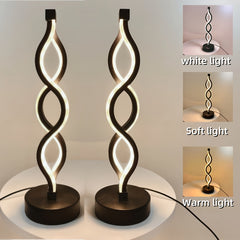 2pcs Modern Spiral LED Desk Lamps by Snagg A Table Lamp