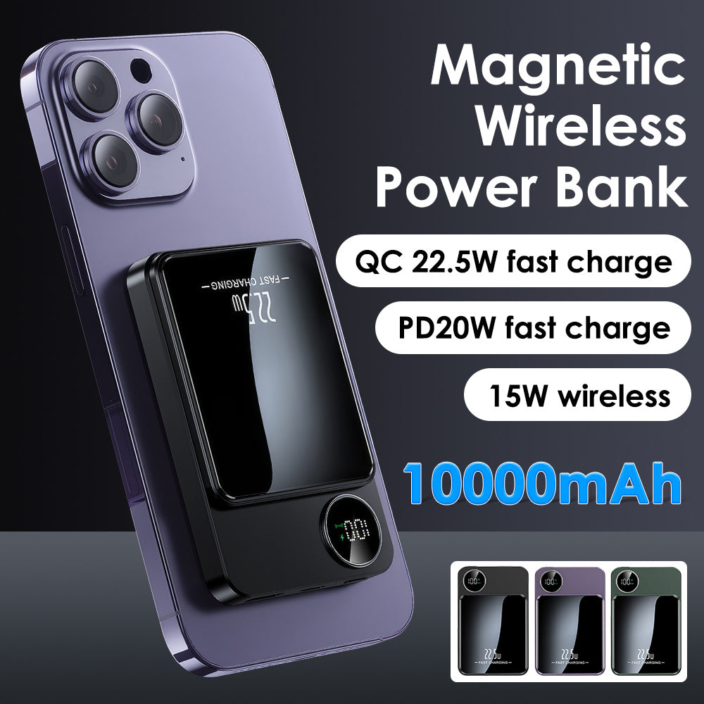 10000mAh Wireless Magnetic Powerbank Compatible With Apple by Snagg A Power Bank