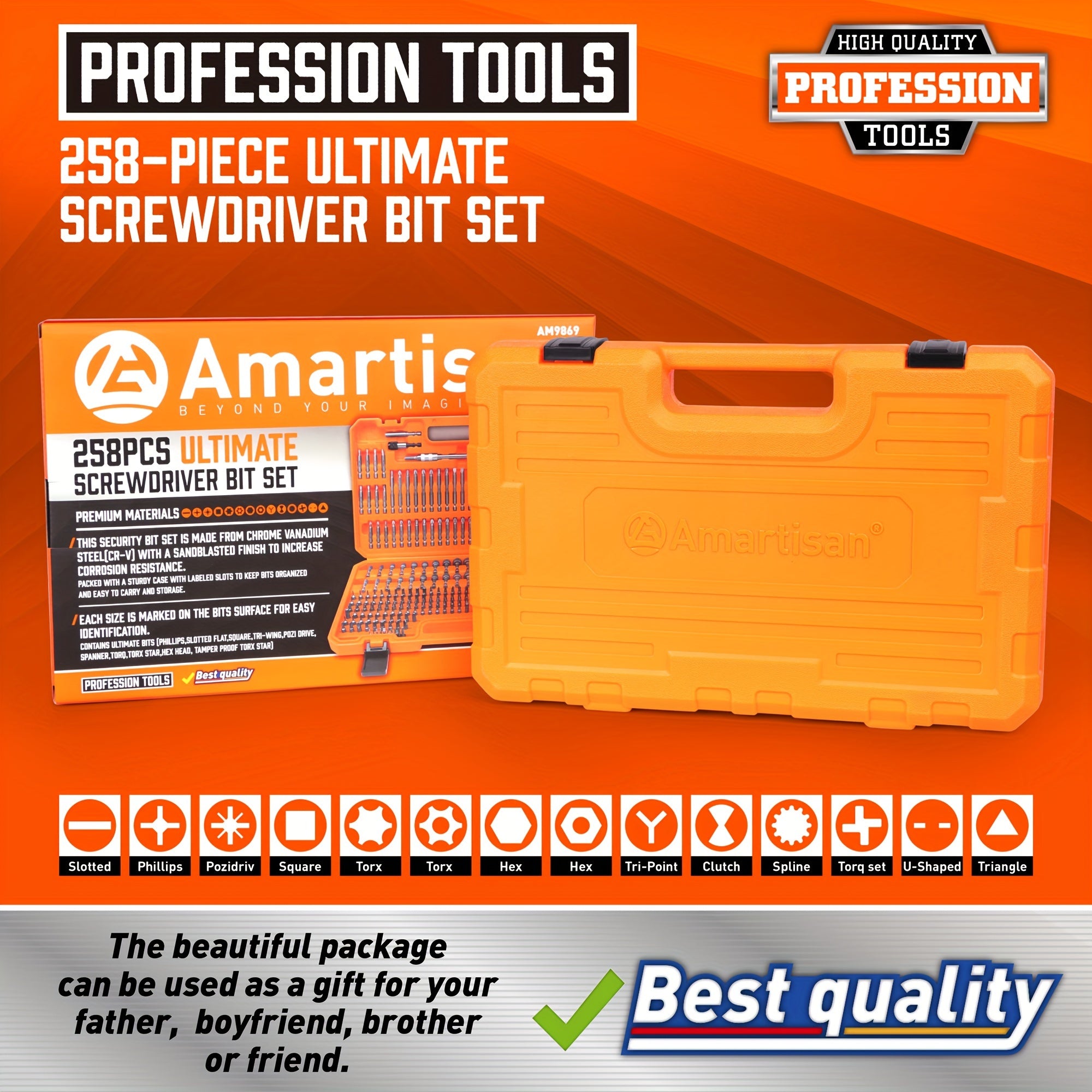 258pcs Screwdriver & Bit Set
