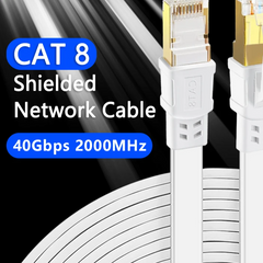 Cat8 Ethernet Cable – Shielded High-Speed 40Gbps 2000MHz by Snagg A Network Cable