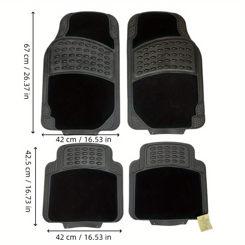 Universal PVC Car Floor Mats – 4pcs by Snagg A Floor Mat