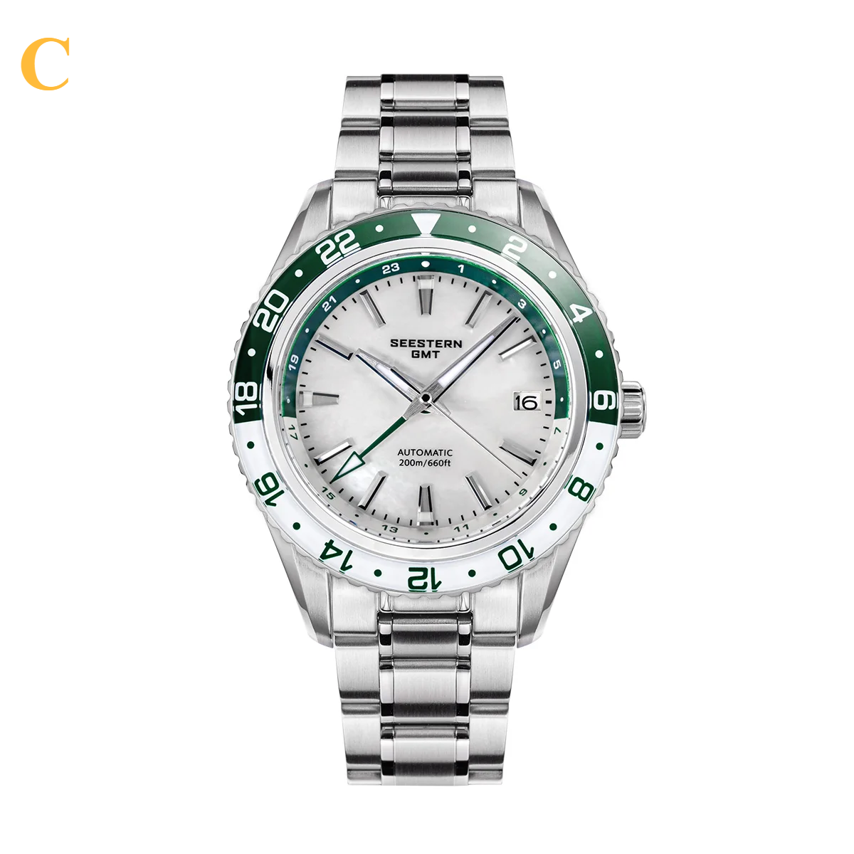 Automatic GMT Diver Watch – NH34 Movement | Sapphire Crystal | 20BAR Water Resistant | Dual Time Travel Edition - C