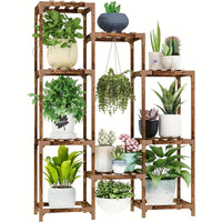 Large Tall Wooden Plant Shelf Rack by Snagg A Rack