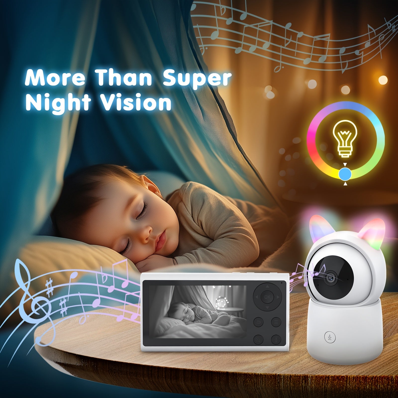Baby Monitor with 4.3″ Screen – No WiFi Required by Snagg An Indoor Camera