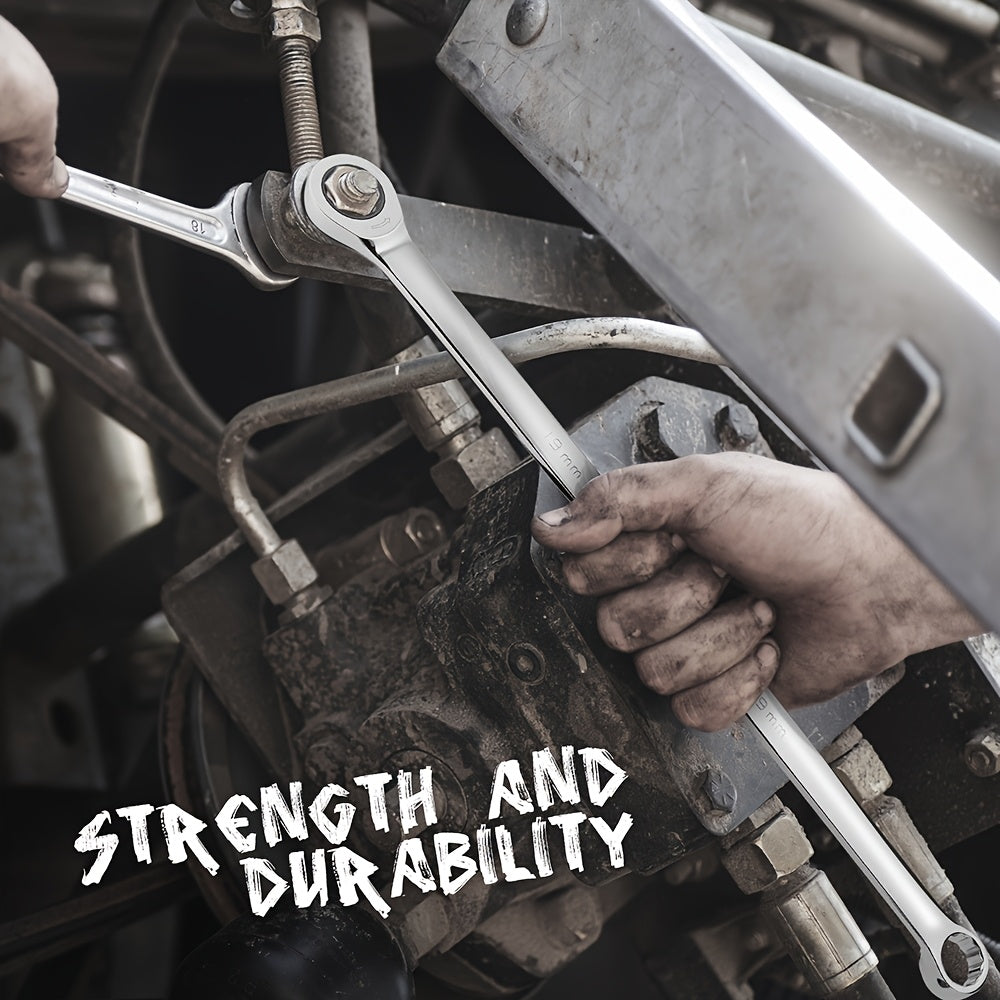 9-Piece Extra Long Ratchet Spanner Set