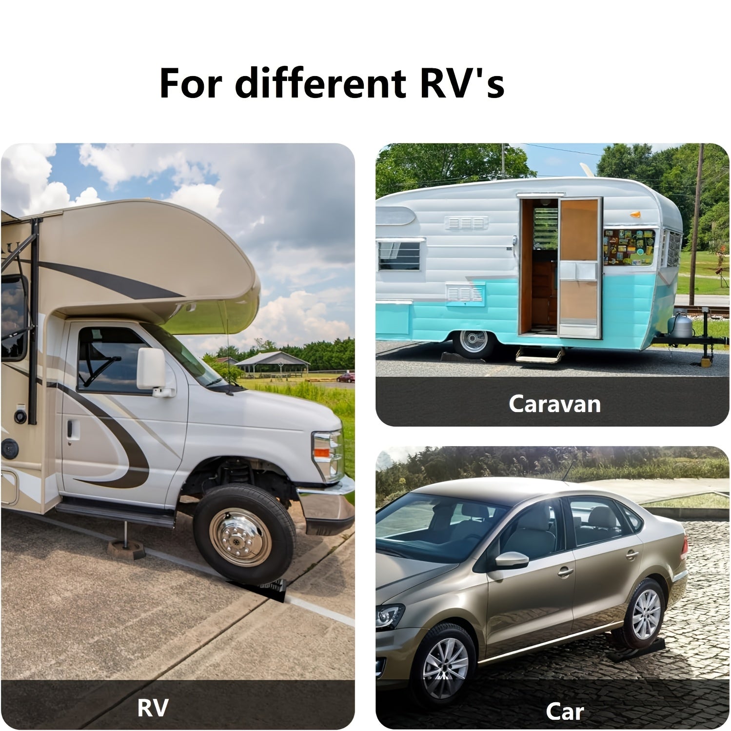 3 Step Ramp System with 3 Ton Load Capacity by Snagg A Wheel Chock