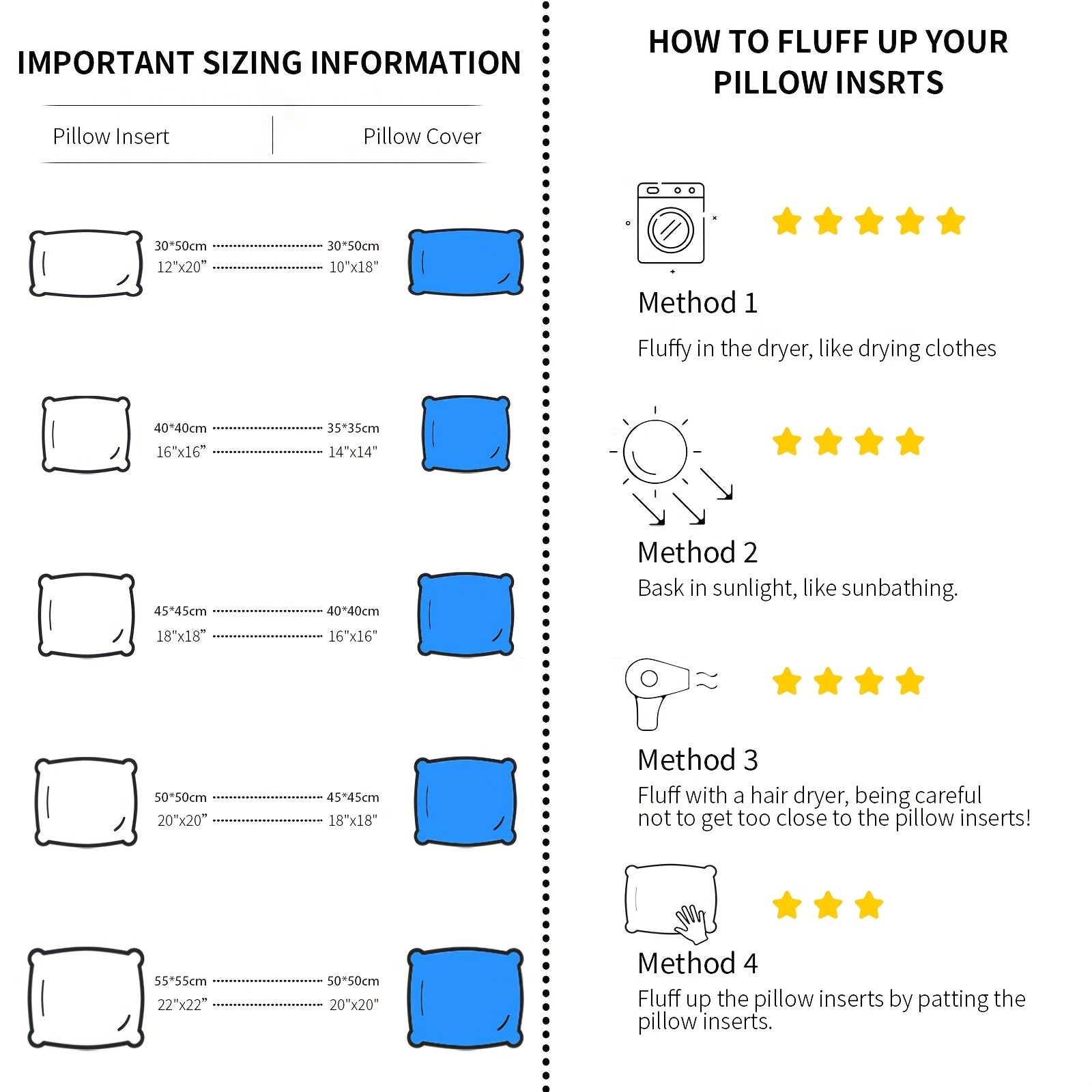 8pcs Classic Decorative Pillow Inserts by Snagg A Cushion