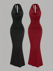 2pcs Elegant Halter Neck Mermaid Dresses - SnaggIt