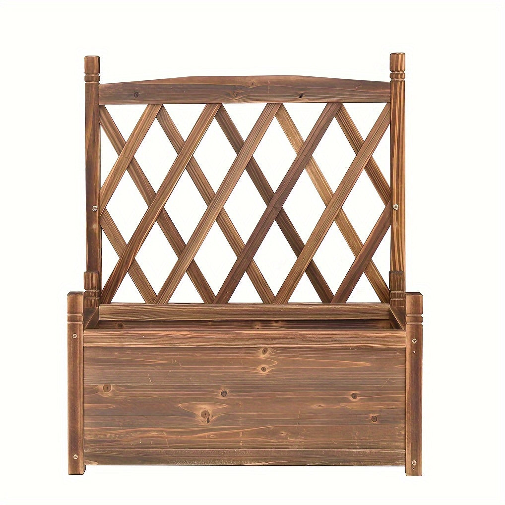 Wooden Raised Planter Box with Trellis by Snagg A Garden Bed