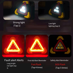 2 Pcs Portable Solar Triangle Warning Light by Snagg A Warning Light