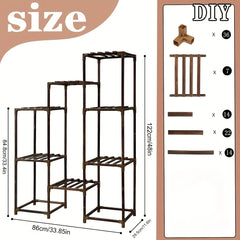 Large Tall Wooden Plant Shelf Rack by Snagg A Rack