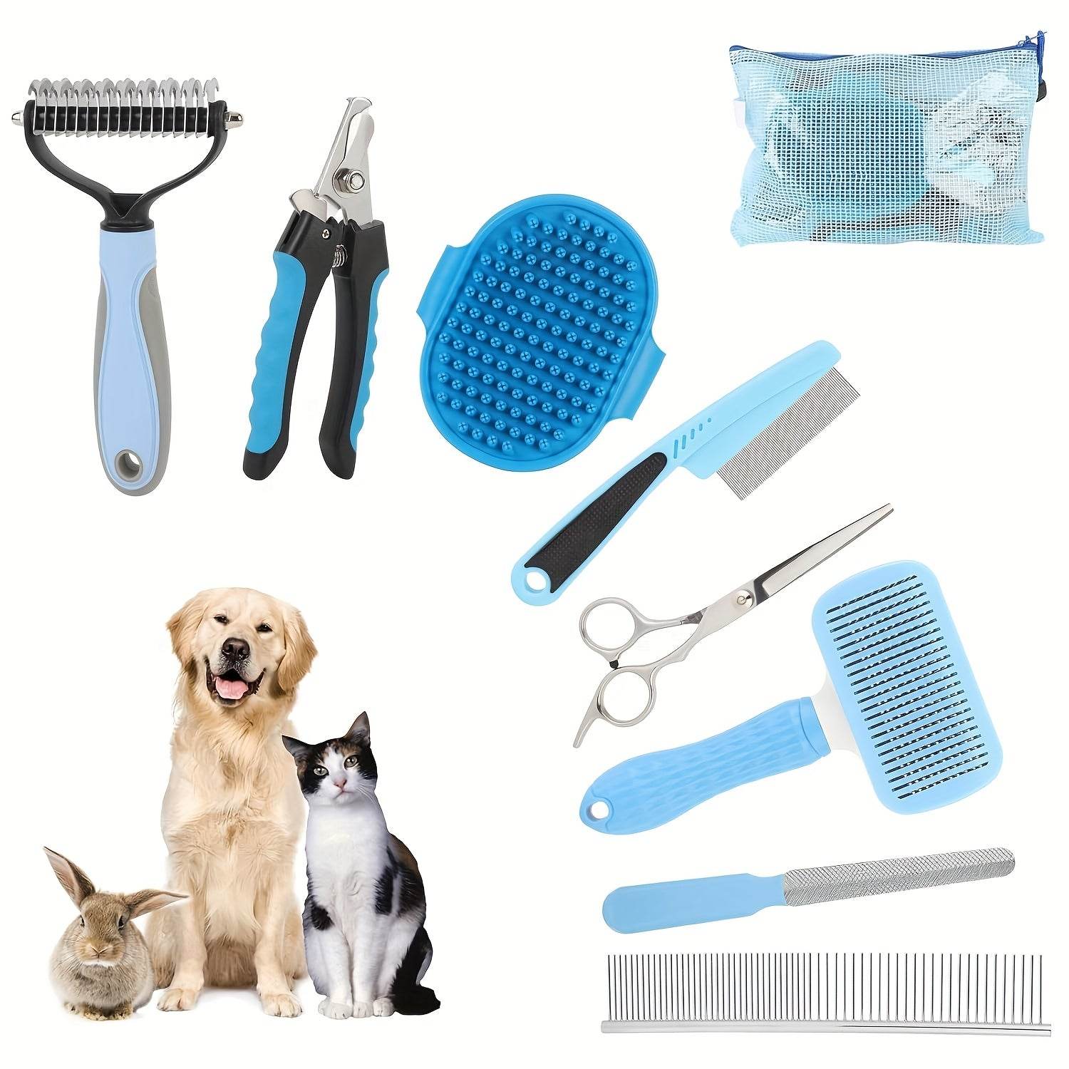 9-Piece Professional Pet Grooming Kit - SnaggIt