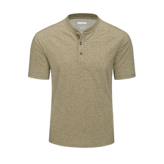 Men's Cotton Blend Henley | Soft 3-Button Summer Fashion Tee