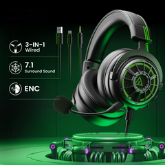 7.1 Wired Gaming Headset Connections for PC, PS4, Xbox & Switch by Snagg A Gaming Headset