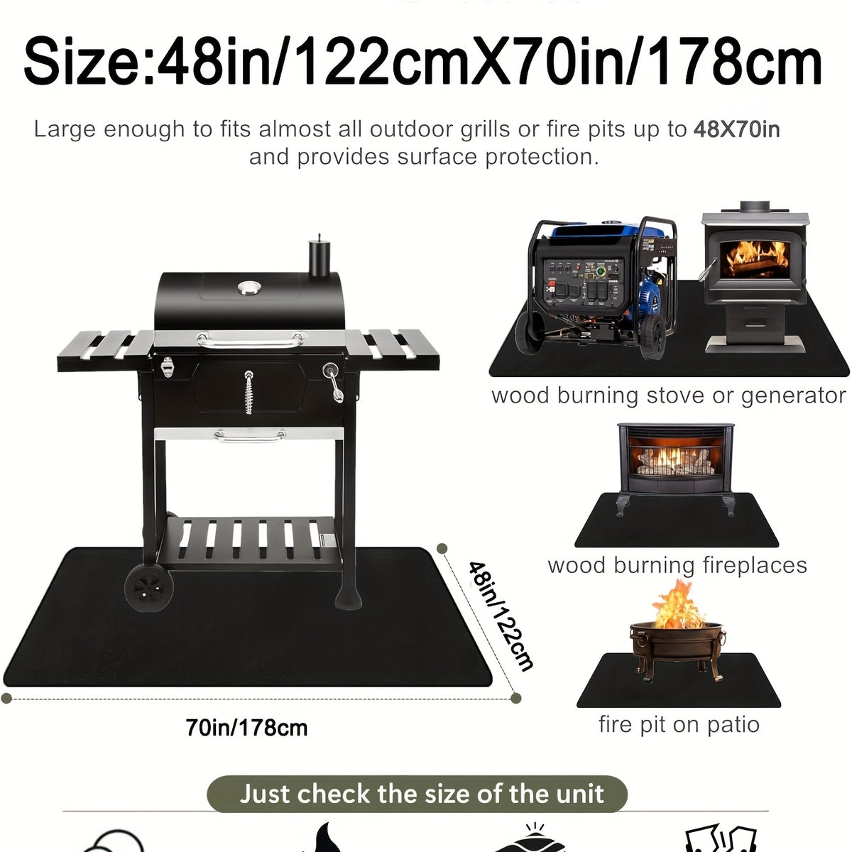 Fireproof BBQ Grill Mat by Snagg A Mat