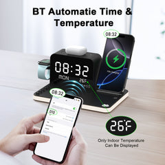 7 in 1 Dual Phone Wireless Charging Station with Night Light & Smart Display