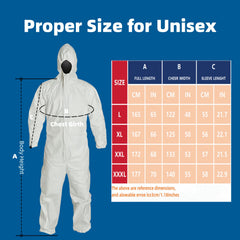 5 Pack Disposable Coveralls with Hood by Snagg A Coverall