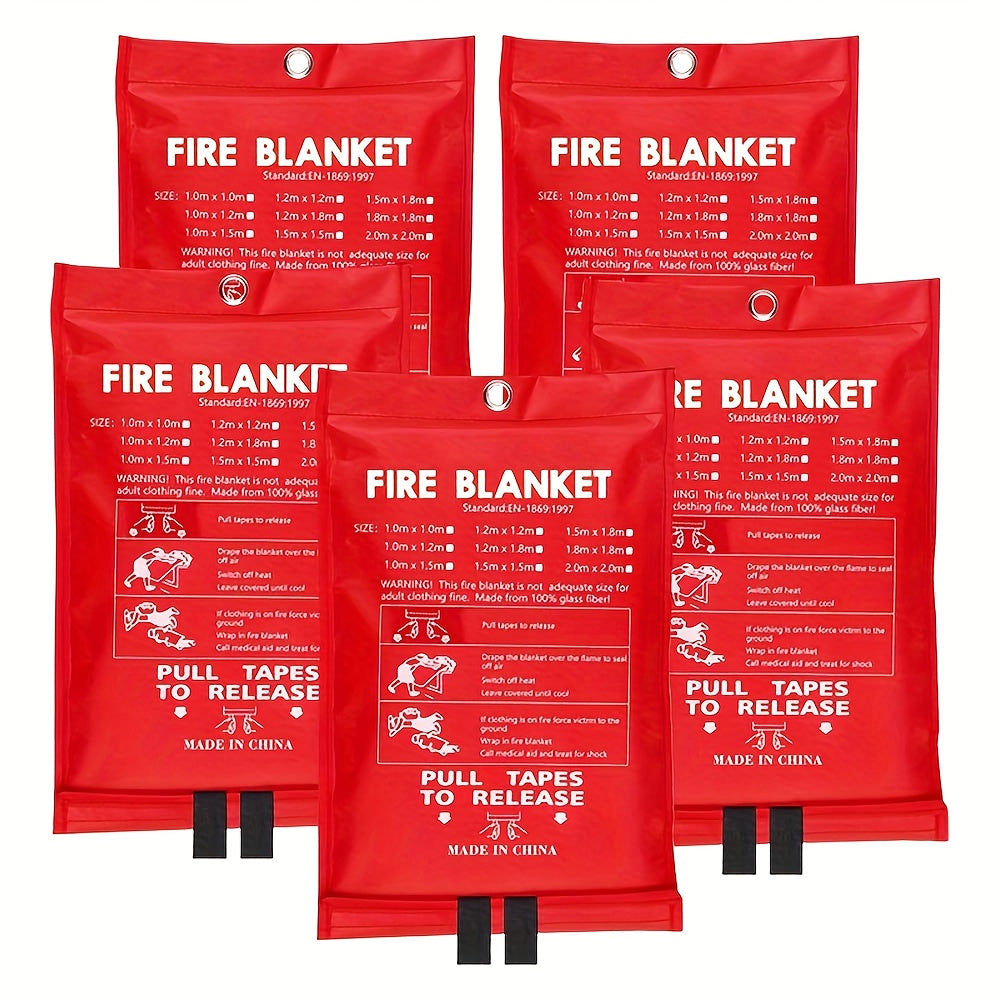 5pcs Emergency Fire Blanket Set by Snagg A Fire Blanket