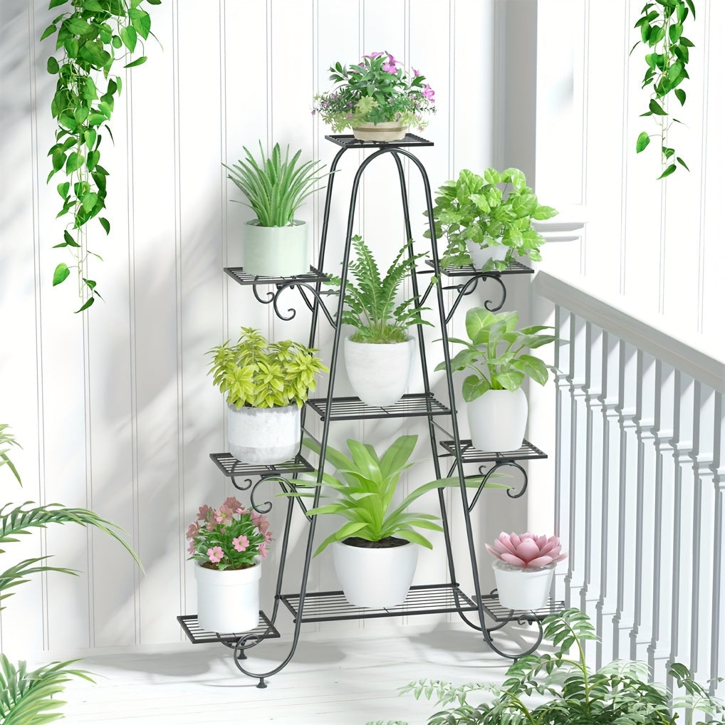 9 Tier Black Metal Plant Stand by Snagg A Rack