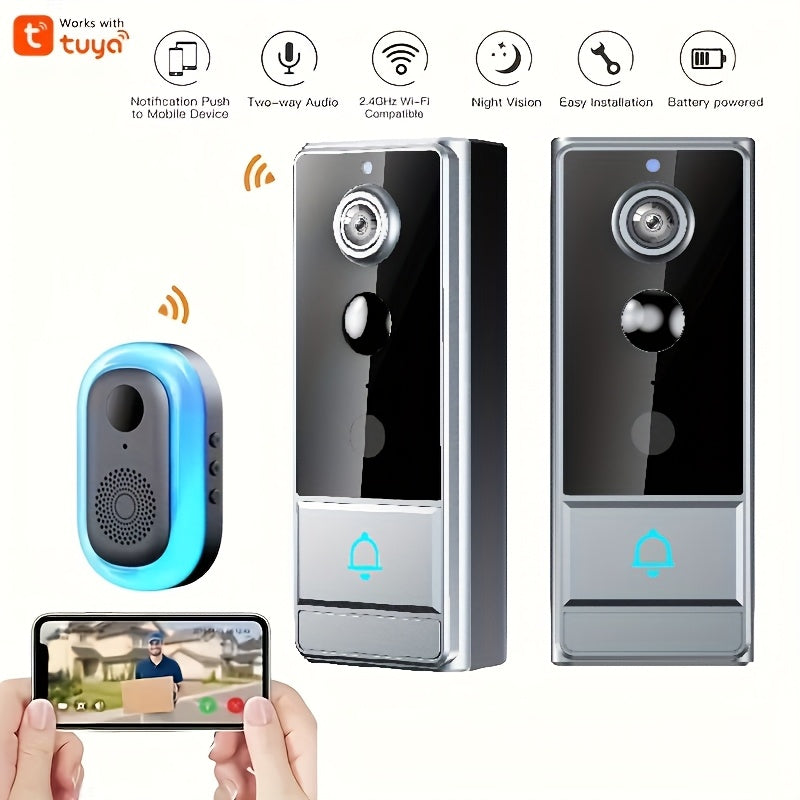 1080P Wireless Doorbell Camera HD Video with Two Way Audio, Motion Detection by Snagg A Doorbell Camera