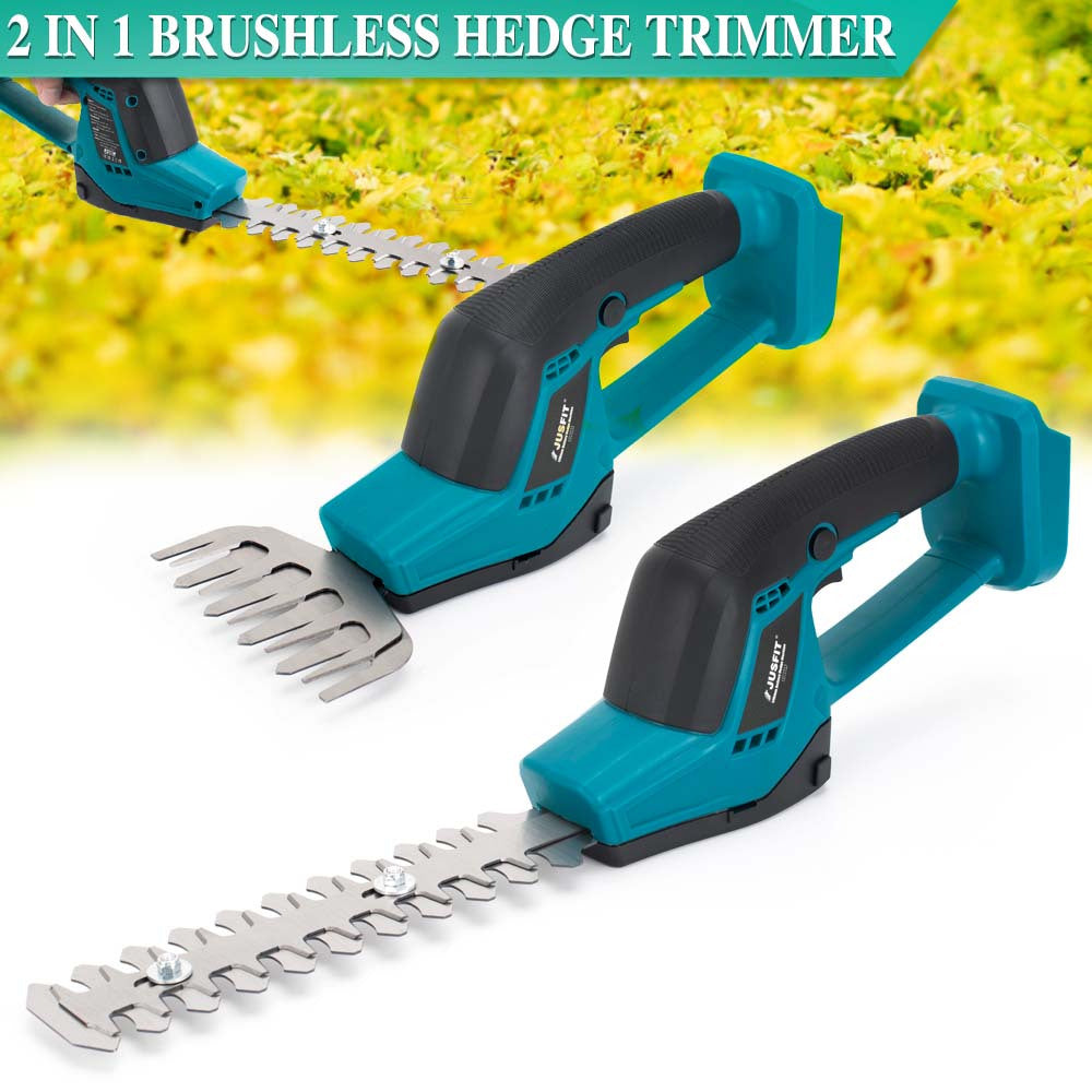 JUSFIT 2-in-1 Cordless Hedge & Grass Trimmer