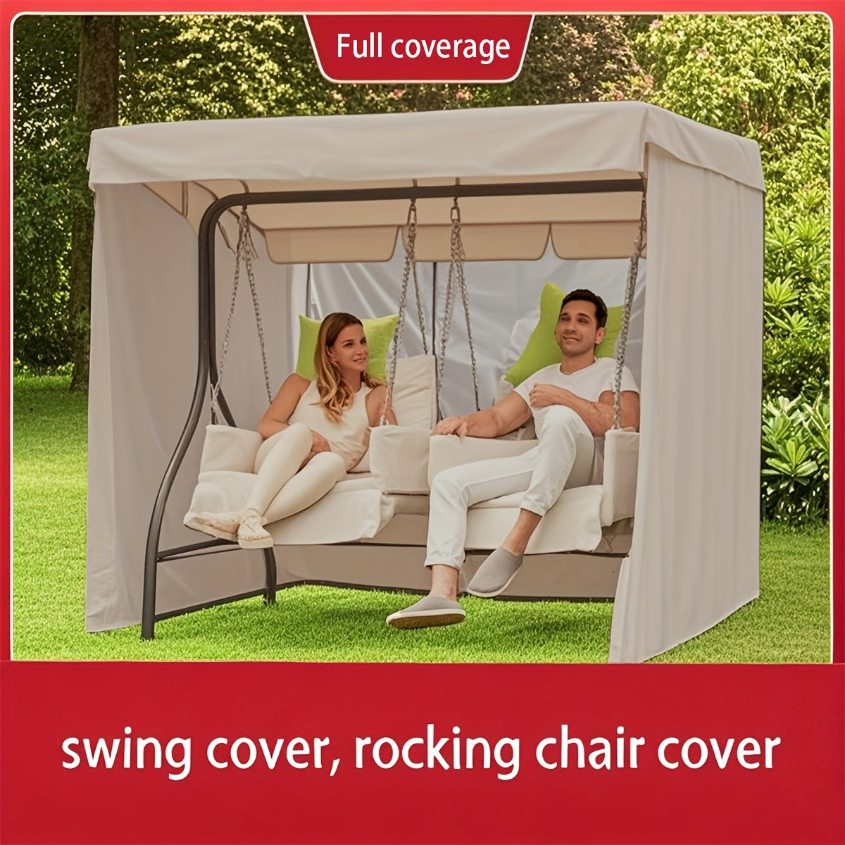 Beige Oxford Swing Chair Cover by Snagg A Canopy Tent