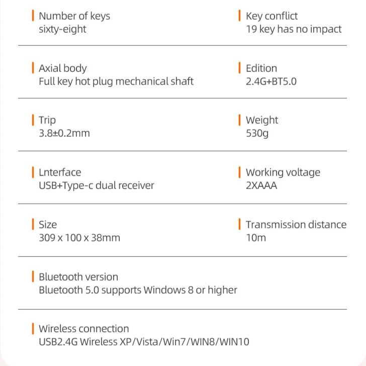 60% Wireless Mechanical Keyboard for PC by Snagg A Keyboard