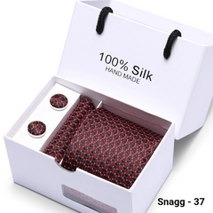 Luxury Silk Paisley Tie for Men — Extra-Long Woven Jacquard Necktie Suits & Weddings - Snagg - 37 - Others In Fashion