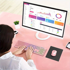 Ergonomic Wireless Keyboard & Mouse Combo for PC, Mac & Laptop by Snagg A Keyboard