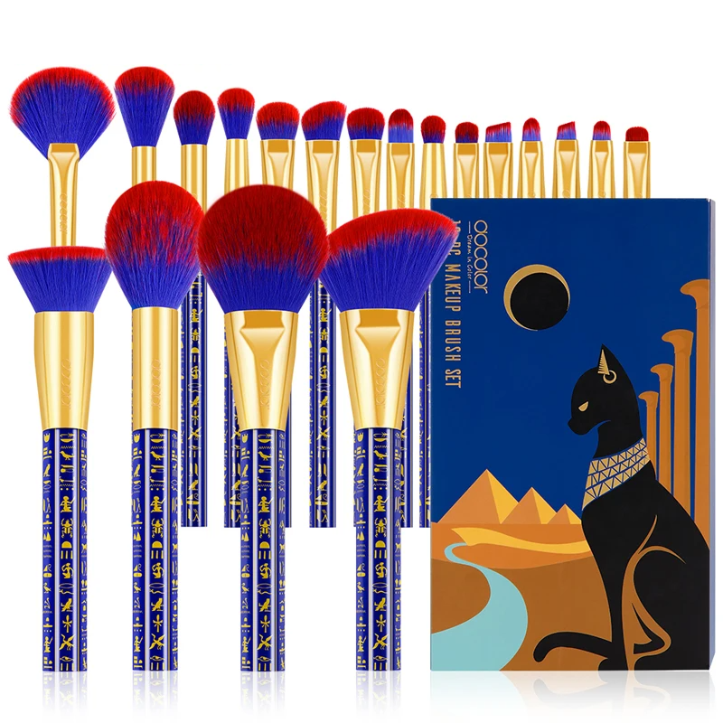 19 Piece Professional Makeup Brush Set – Egyptian Inspired Beauty Kit
