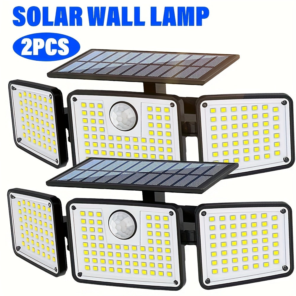 2pcs 3 Head Outdoor Motion Sensor Solar Light by Snagg An Outdoor Light