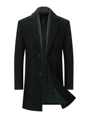 New Fall/Winter Men’s Wool Coat with Scarf Collar by Snagg A Coat