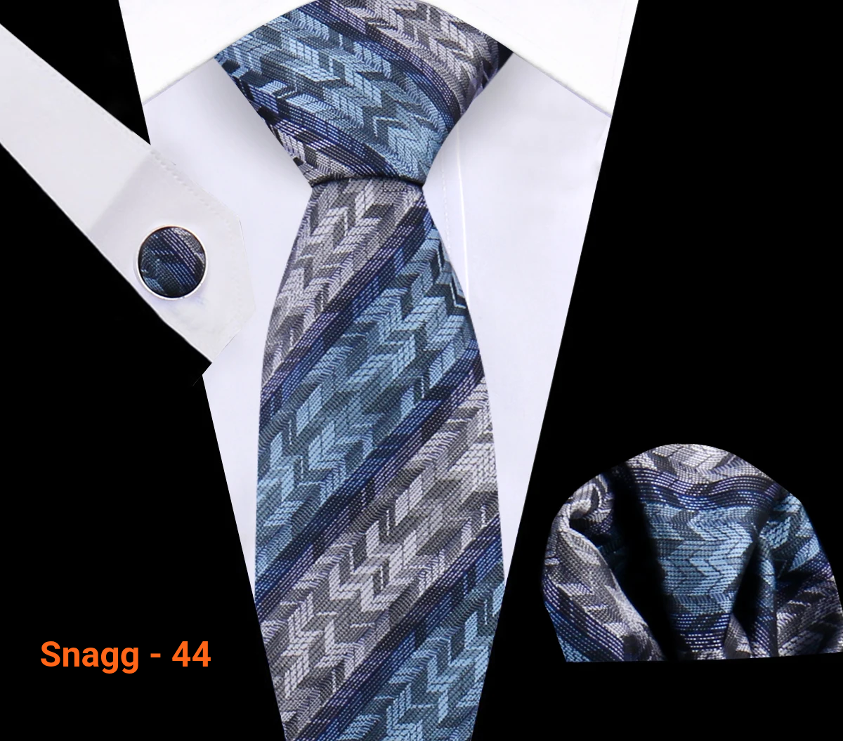 Classic Plaid Tie Set for Men - Necktie with Matching Pocket Square & Cufflinks - Snagg - 44 - Others In Fashion