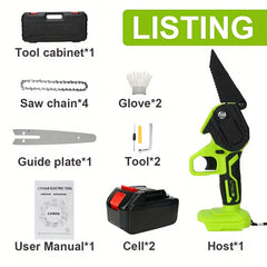 Mini Cordless Electric Chainsaw – 6-Inch