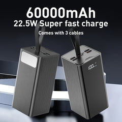 60000mAh Portable Mirror-shaped Portable Power Bank by Snagg A Power Bank