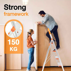 4 Step Folding Aluminium Non Slip Ladder