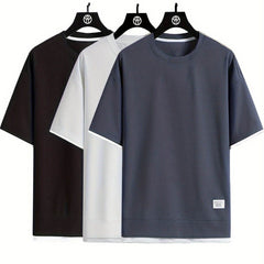 3pcs Men’s Casual Short Sleeve T-Shirts - SnaggIt